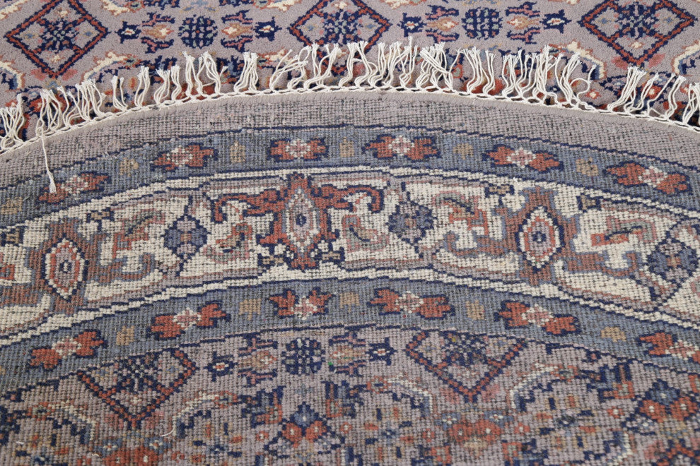 Bidjar Oriental Traditional Area Rug Hand-Knotted Indian, Gray, 8'3"x8'0