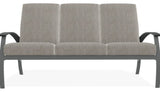 Belle Isle Cushion 3-Seat Outdoor Sofa, Thatch Ash/Graphite