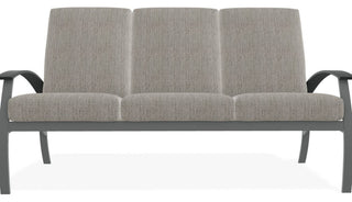 Belle Isle Cushion 3-Seat Outdoor Sofa, Thatch Ash/Graphite