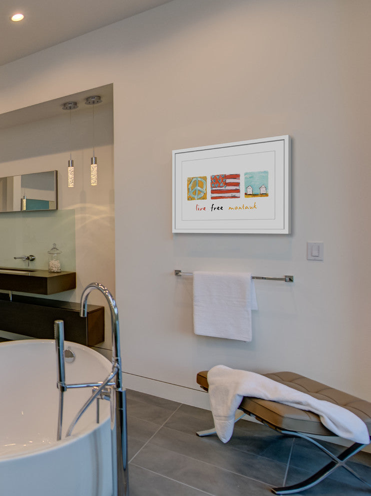 "Live Free Montauk" Painting Print in Frame by Tori Campisi