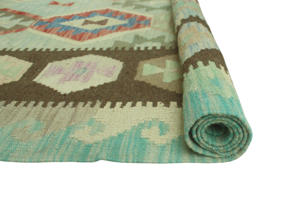 Sun Faded Kilim Enyonyam Lt. Green Rug
