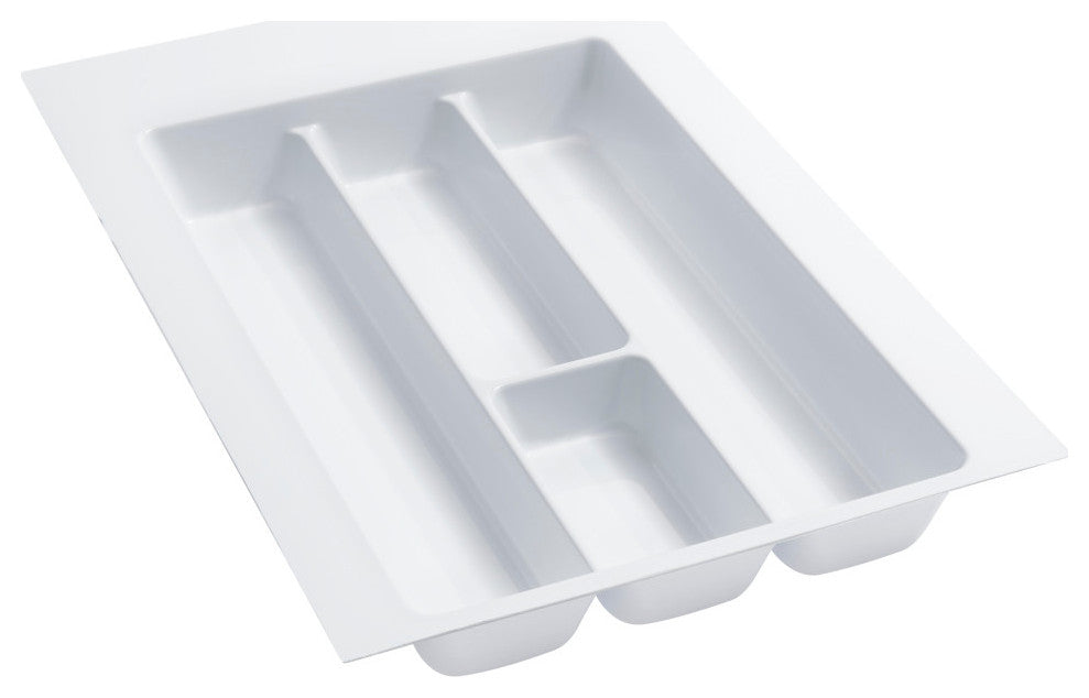 Polymer Trim to Fit Drawer Insert Utility Organizer, White, 14.25"W