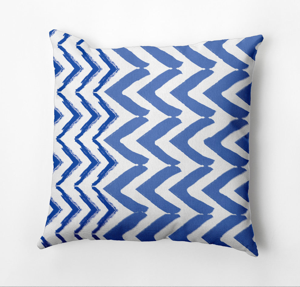 Jagged Graffiti Outdoor Pillow, Blue, 14"x20"