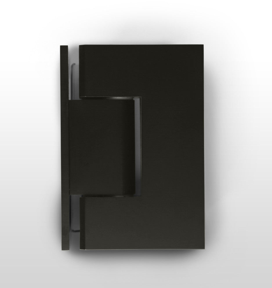 78"x60"x39.5" Frameless 90 Degree Shower Enclosure Wall Hinge, Matte Black