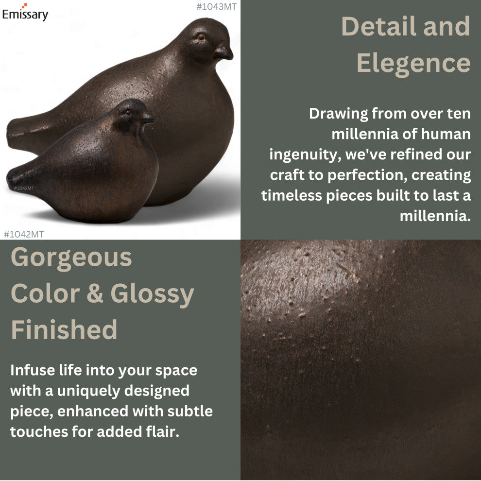 Metallic Quail Decoration