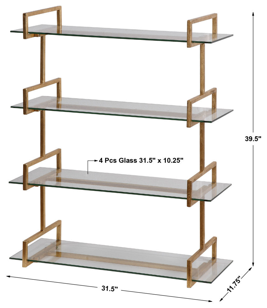 Uttermost Auley Gold Wall Shelf