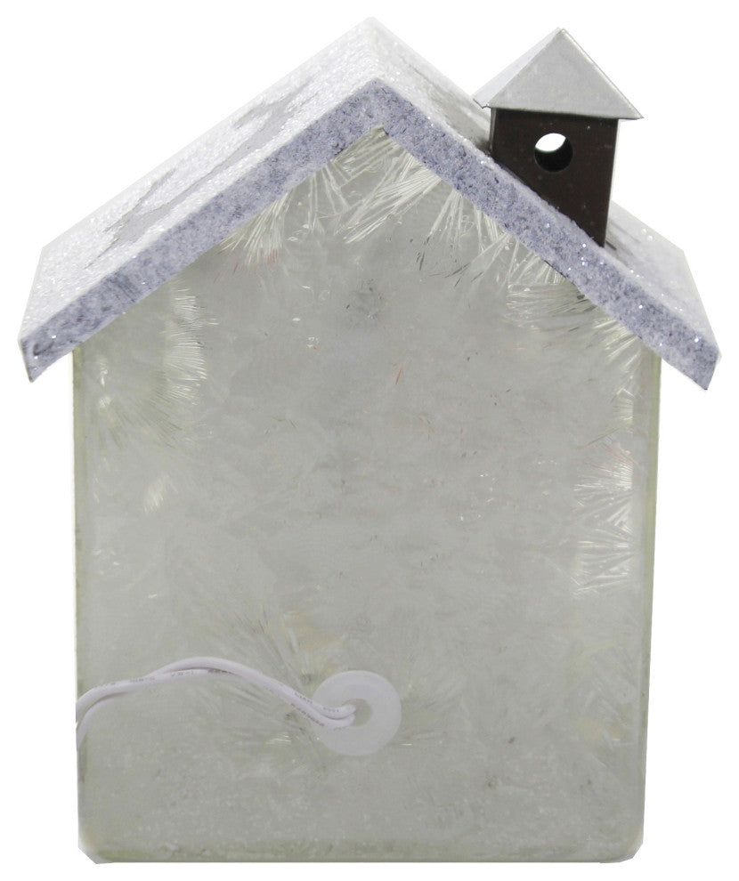 Stony Creek Jolly Snowman Small Glass House Christmas Trees Lantern Gls0292