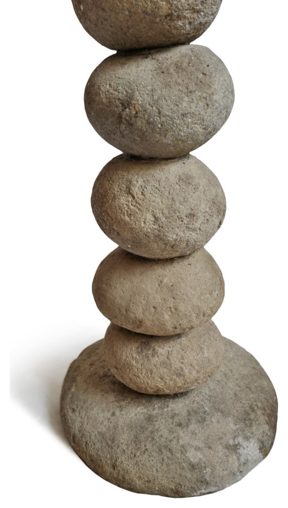 Outdoor Stacked Rock Light House Post 1