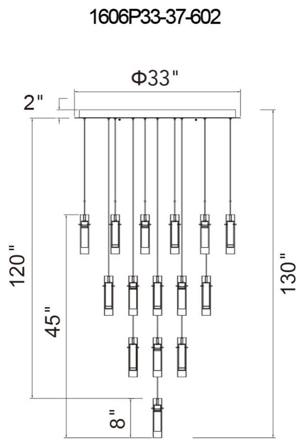 Olinda LED Integrated Satin Gold Chandelier