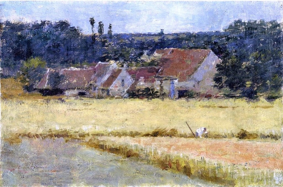 Theodore Robinson A French Farmhouse, 18"x27" Wall Decal