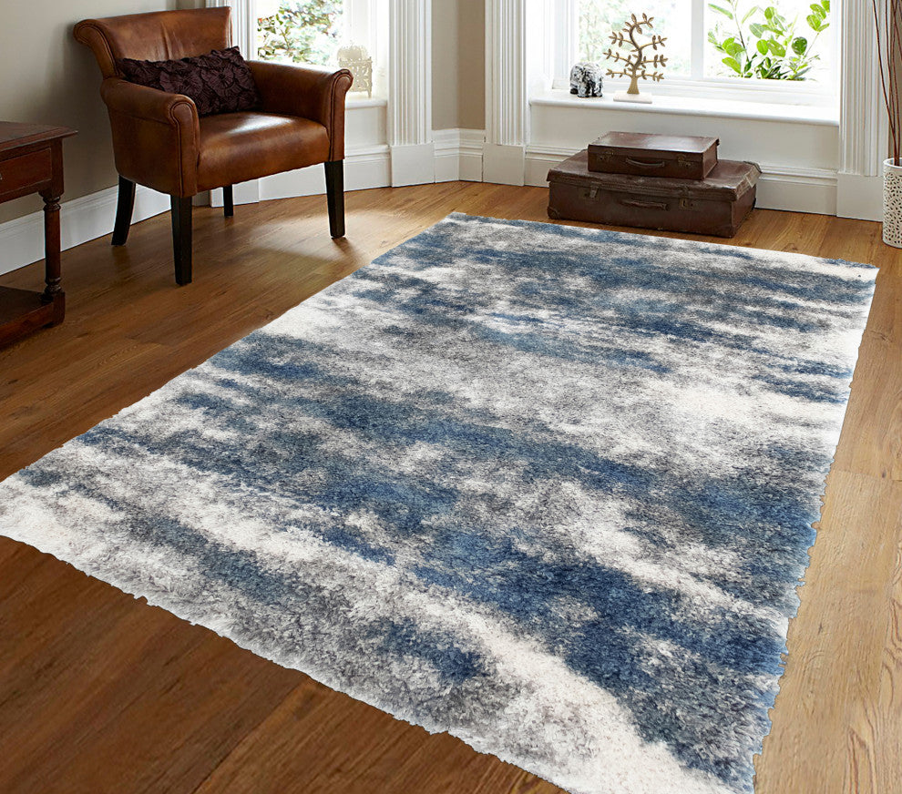 Noori Rug Shag Madison Blue/Grey Rug