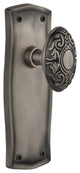 Prairie Plate Passage Victorian Door Knob, Antique Pewter