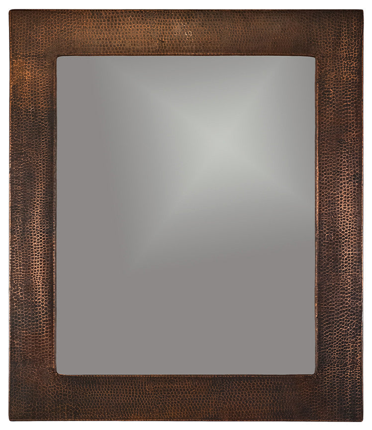 Premier Copper MFREC3631 36 Inch Hammered Rectangular Copper Mirror