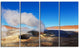 Geyser Sol De Manana Bolivia, Landscape Canvas Art, 48"x28", 4 Panels