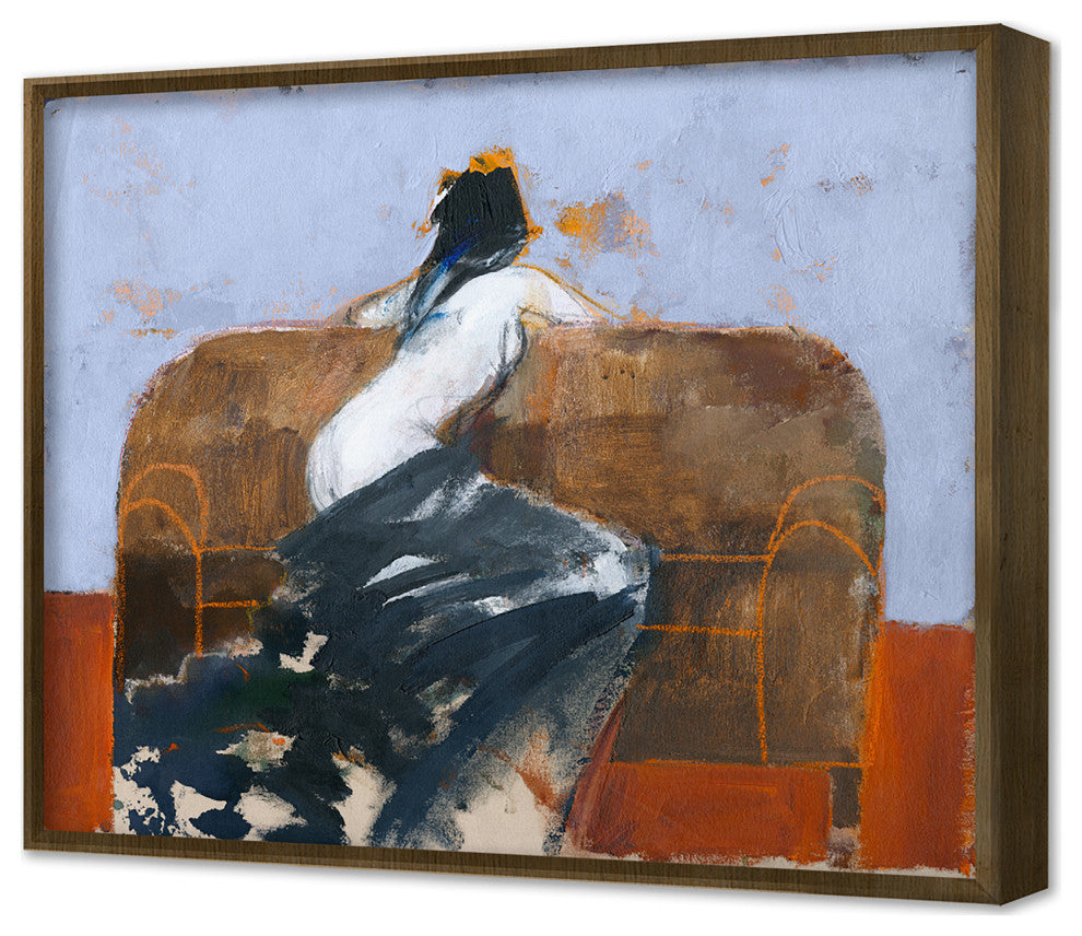 Brown Leather Fine Art Print, Gold, 30"x35"