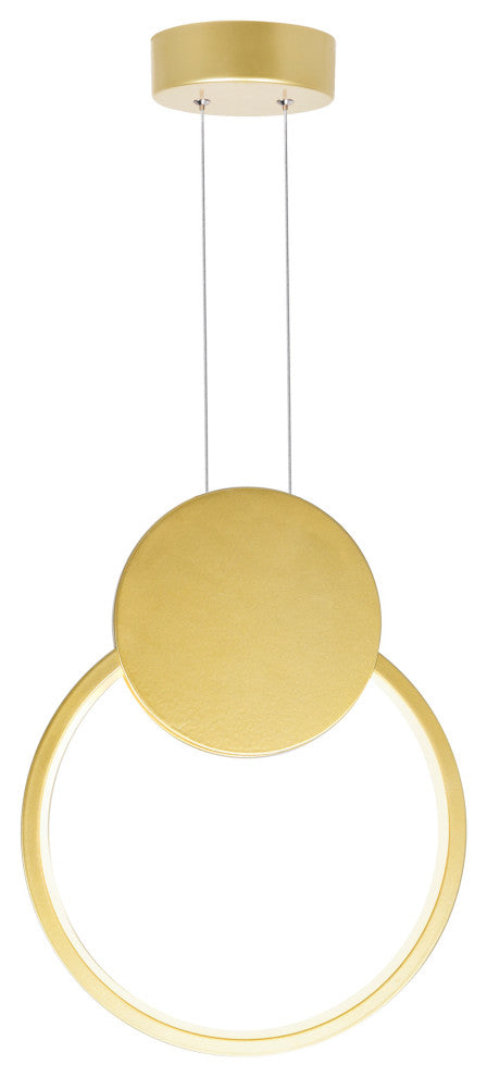 Pulley 8 in LED Satin Gold Mini Pendant
