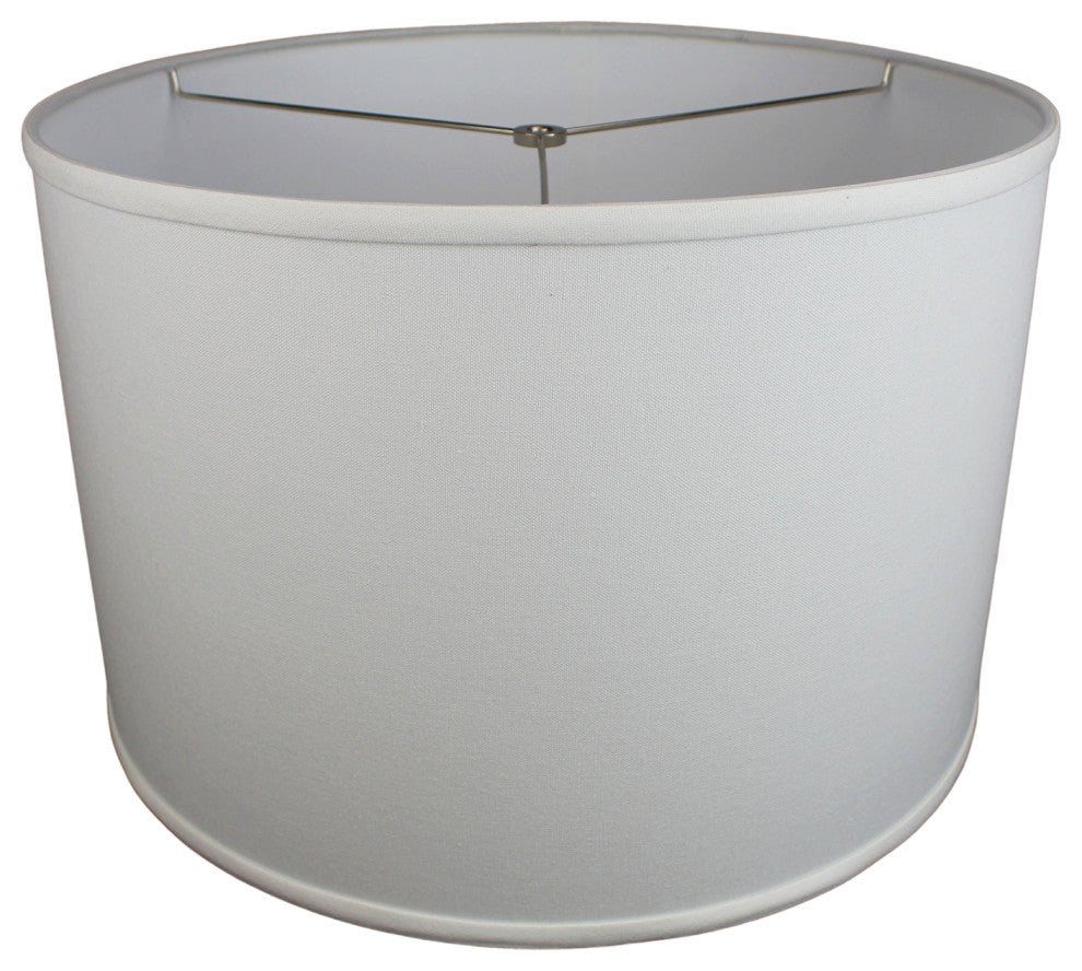 Fenchel Shades 18"x18"x12" Drum Lamp Shade, Linen Cream