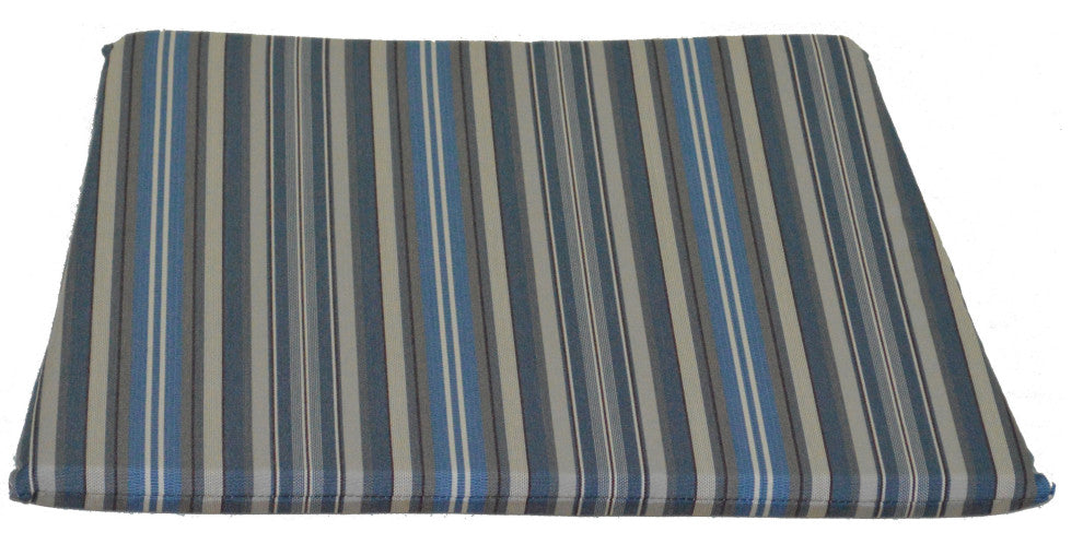 Poly Dining Seat Cushion, Blue Stripe