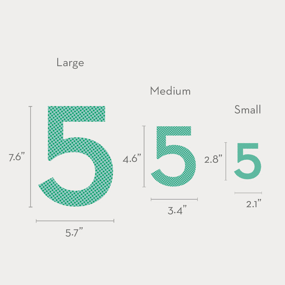 Numbers Peel and Stick Vinyl Wall Sticker, Large