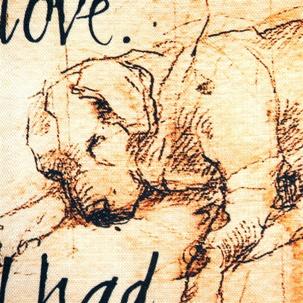 Leonardo's Dogs I Have Known Love Sleeping Lab Dog Pillow