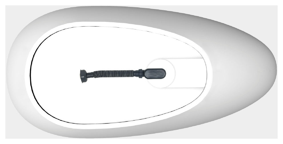 59 in. W Solid Surface Freestanding Flatbottom Soaking Bathtub in Matte White