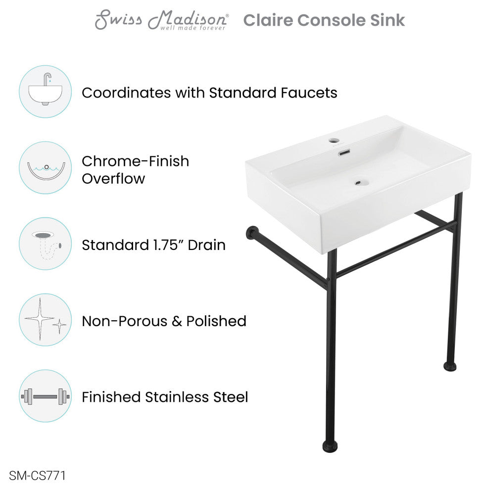 Swiss Madison Claire 24 Console Sink