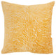Nourison Home 20"x20" Luminescence Metallic Zebra Yellow Throw Pillows