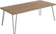 Sonoma Oak Wood Grain Finish Coffee Table With Black Metal Legs