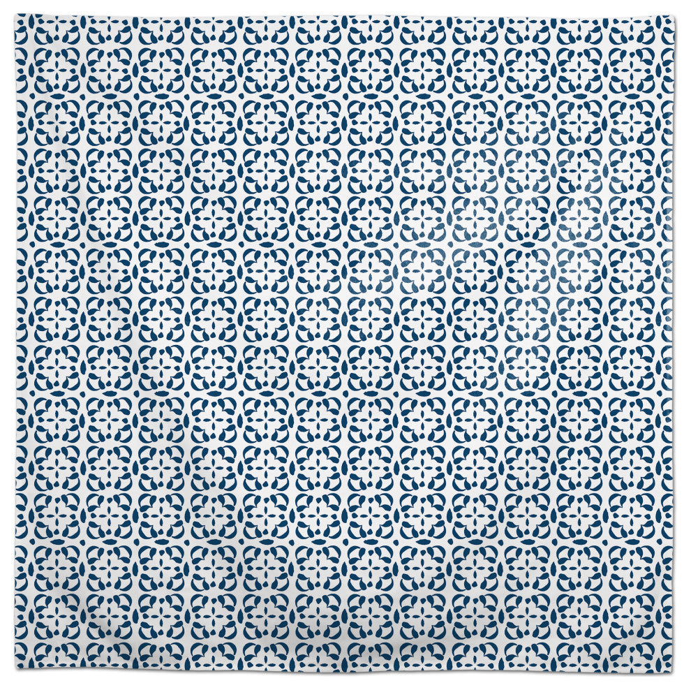 Tile Pattern Navy 2 58x58 Tablecloth