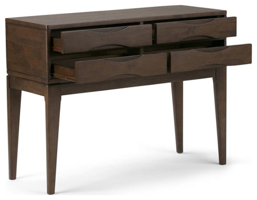 Harper 40" W SOLID WOOD Modern Hallway Console Sofa Table in Walnut Brown