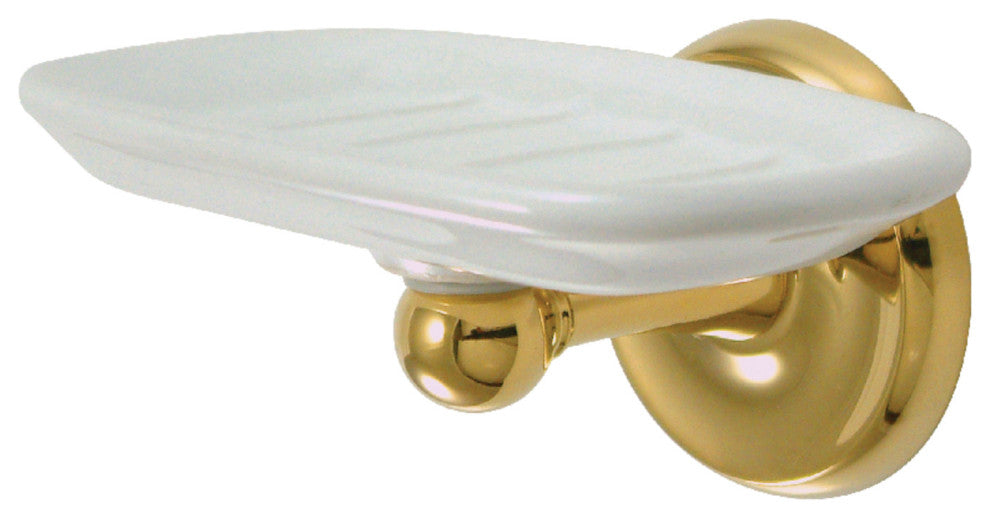 Kingston Brass Wall-Mount Soap Dish Holder, Polished Brass