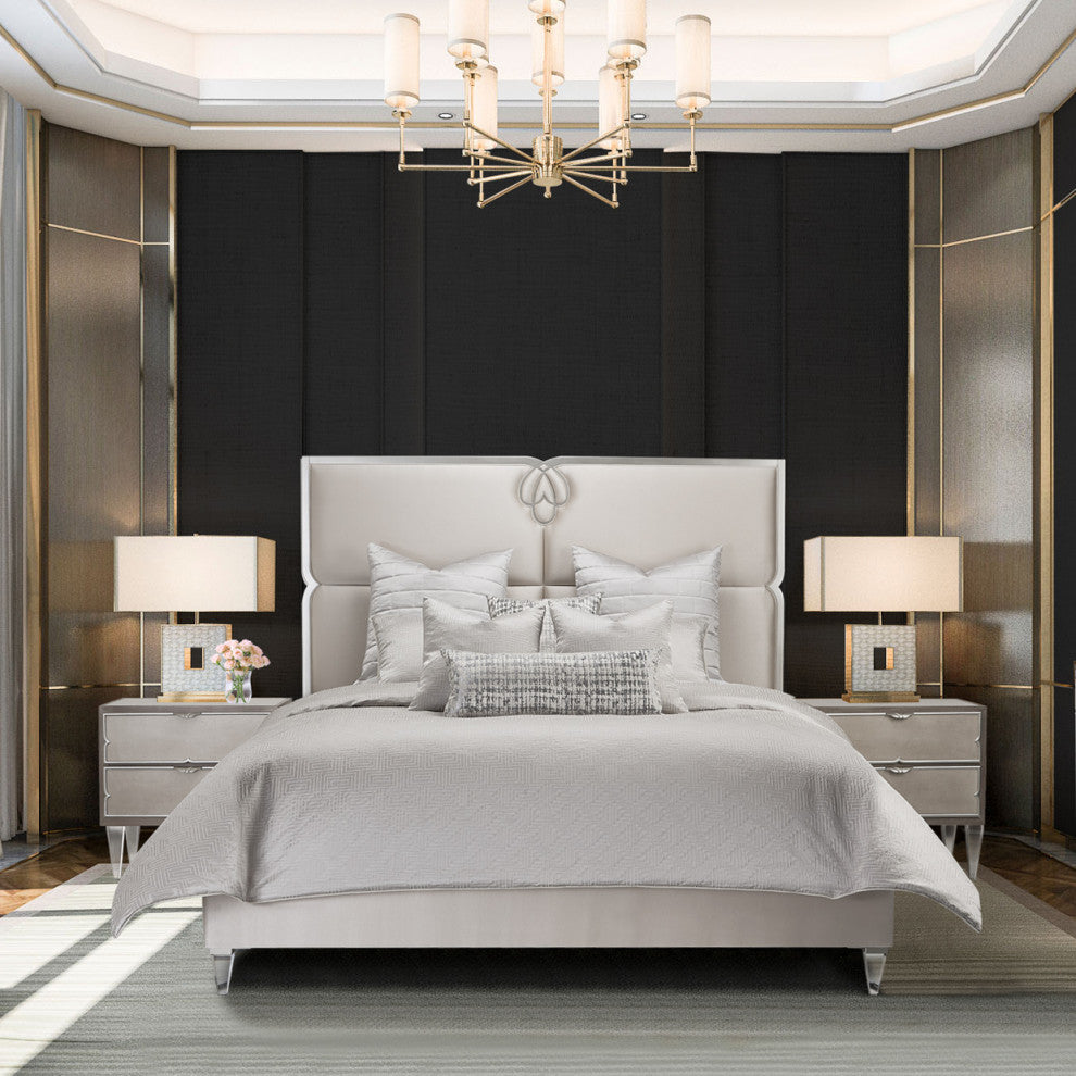 Casey 9-Piece Queen Comforter Set, Platinum