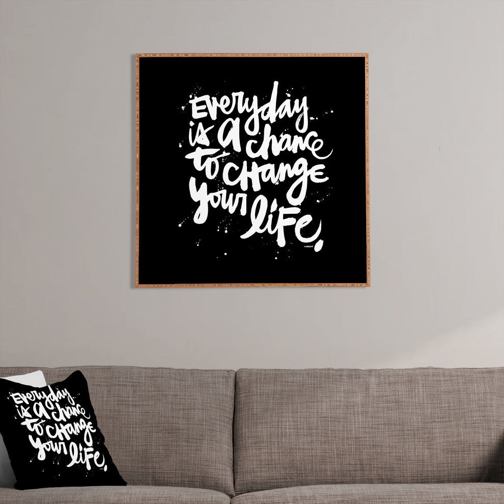 Deny Designs Kal Barteski Change Your Life Framed Wall Art