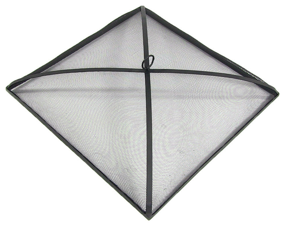 Sunnydaze 30" Heavy-Duty Steel Square Mesh Fire Pit Spark Screen Cover