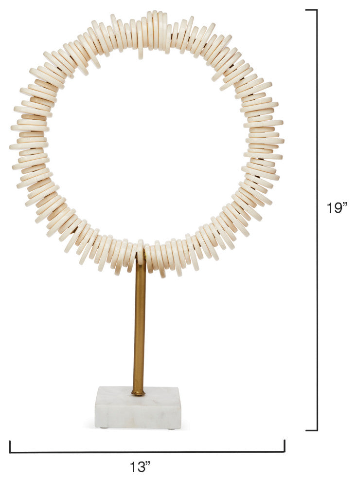 Arena Ring Sculptures (Set of 2), Cream Resin