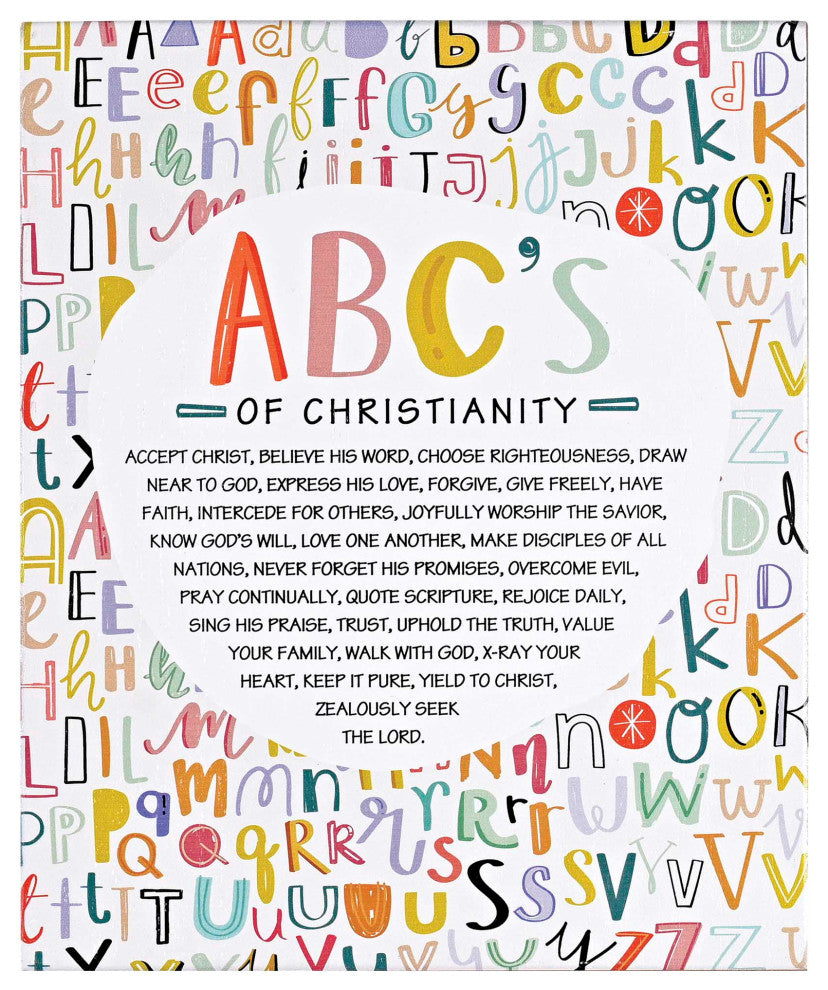 Plaque ABC Of Christianity 8x10