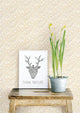 Paisley Wallpaper, Tan and Gray, Sample