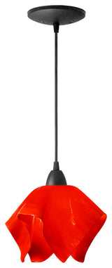 Jezebel Radiance Flame Pendant, Small, Fiery Red
