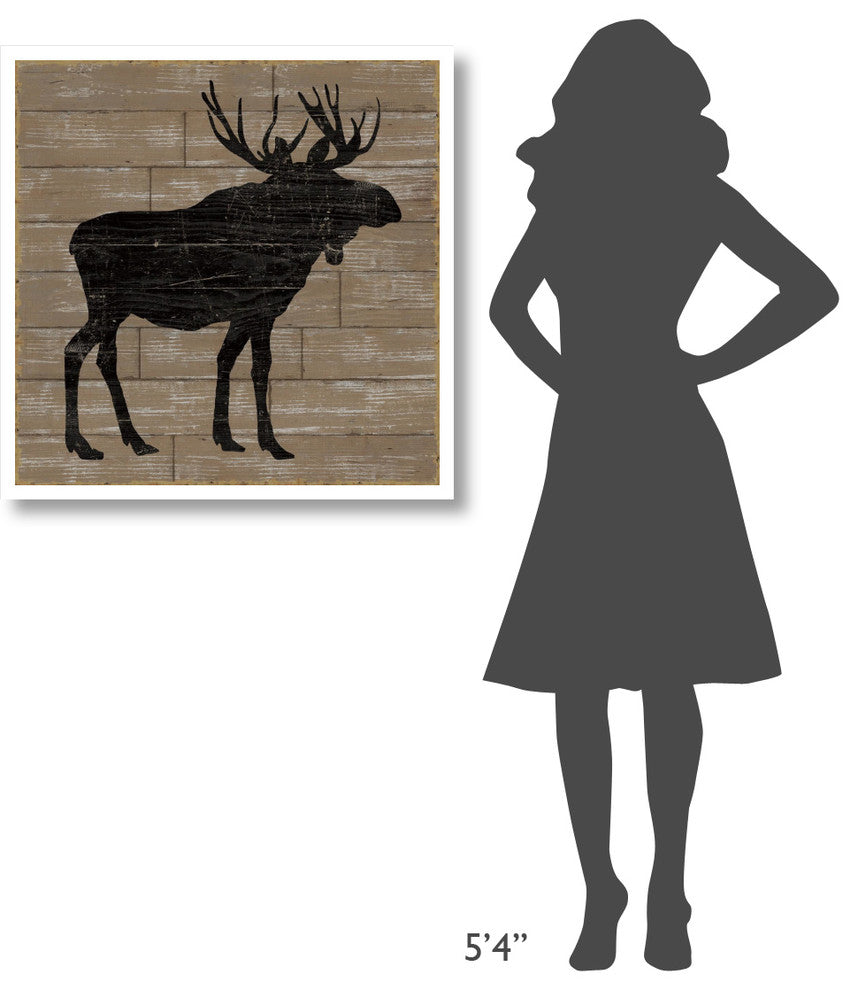 "Lake Lodge I Brown no Words" Digital Paper Print by Sue Schlabach, 32"x32"