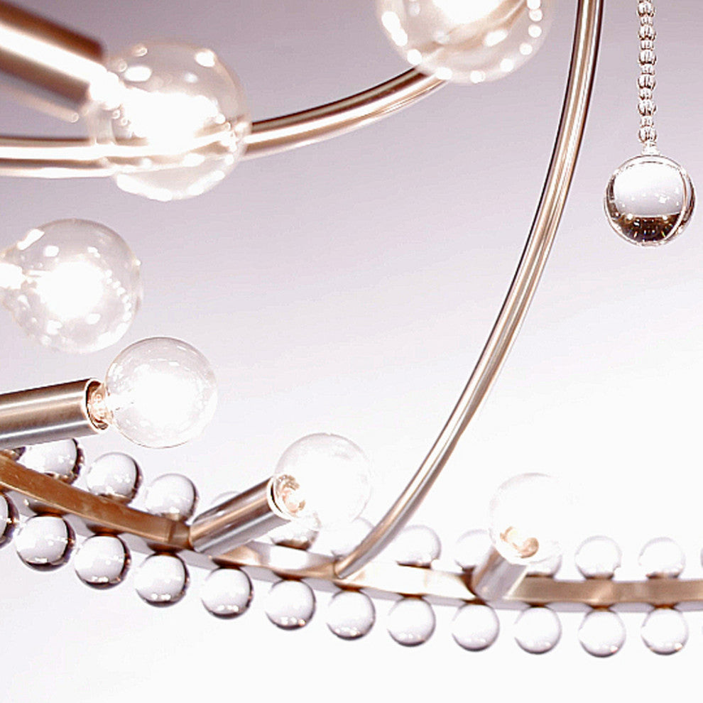 Crystorama Clover 12-Light Chandelier, Aged Brass