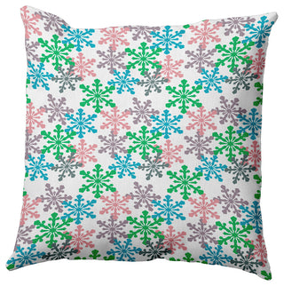 Snow Fall Accent Pillow, Bright Green, 16"x16"