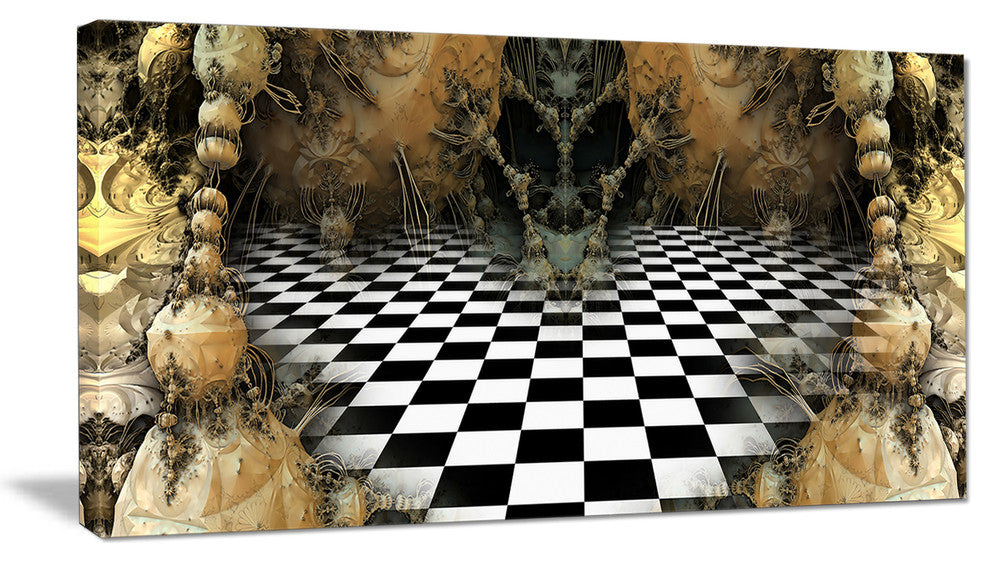 "Geometric Composition" Wide View Abstract Art Canvas Print, 32"x16"