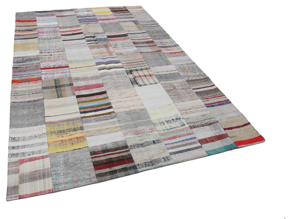 Rug N Carpet - Handmade Anatolian 6' 8'' x 9' 10'' Vintage Patchwork Kilim Rug