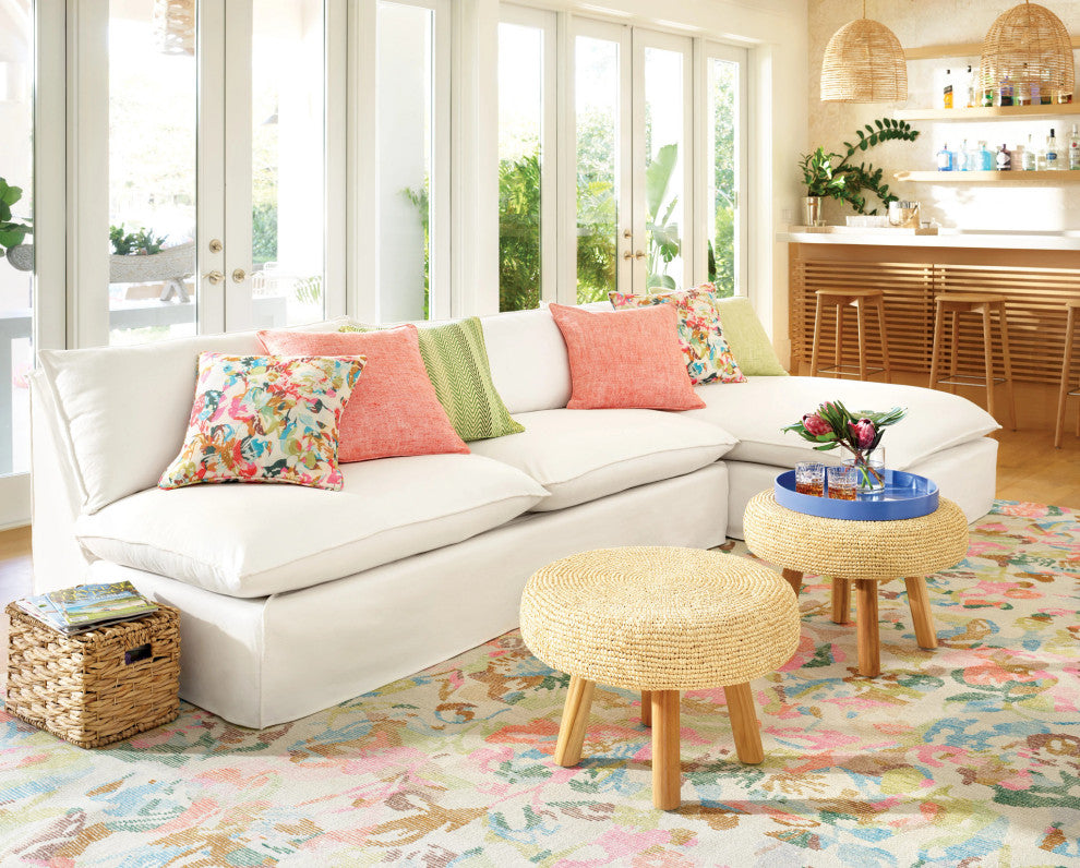 Dash & Albert Bloom Multi Hand Tufted Wool Rug, Multi, 9' x 12'