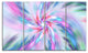 Exotic Light Blue Flower Petal Dance, Floral Canvas Art Print, 48"x28", 4 Panels