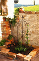 14"x46" Decorative Metal Trellis Garden Stake With Scroll Accent