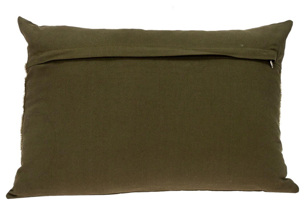 Parkland Collection Misty Transitional Olive Lumbar Throw Pillow