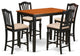 5 Pc Dining Counter Height Set - Kitchen Dinette Table, 4 Counter Height Stool
