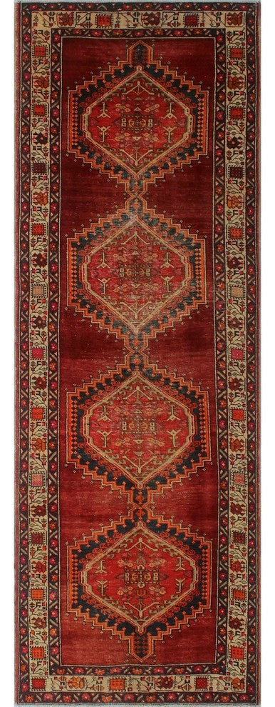Vintage Distressed Alanna Red Runner 3'7"x10'5"