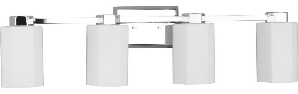 Estrada Collection 4-Light Contemporary Bath and Vanity Light, Polished Chrome